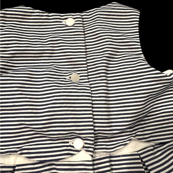 Janie and Jack Santorini Sunset 6-12 Months Navy/White Nautical Stripe Dress - Picture 6 of 8